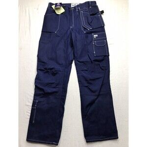 FRISTADS BYXA Craftsman Work Pants Men 36T (36x34) Carpenter Canvas Double Knee